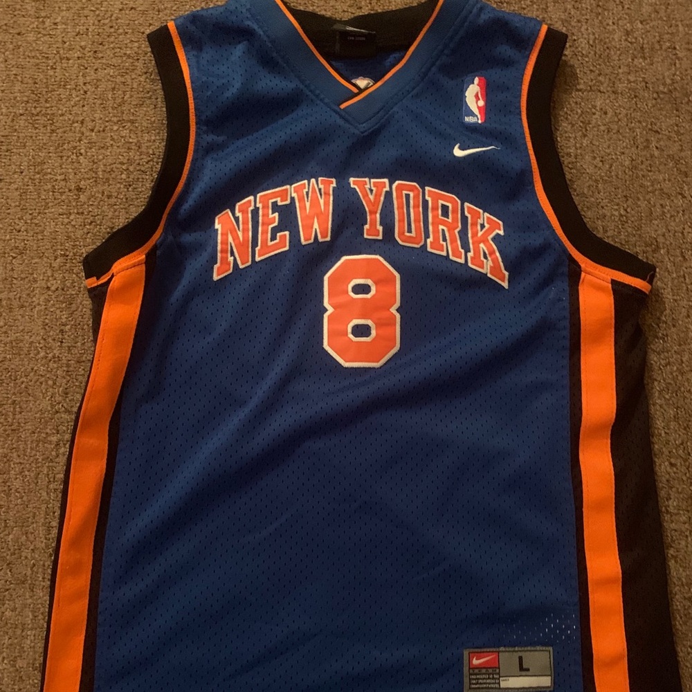 Boys Large New York knicks Jersey Latrell Sprewell